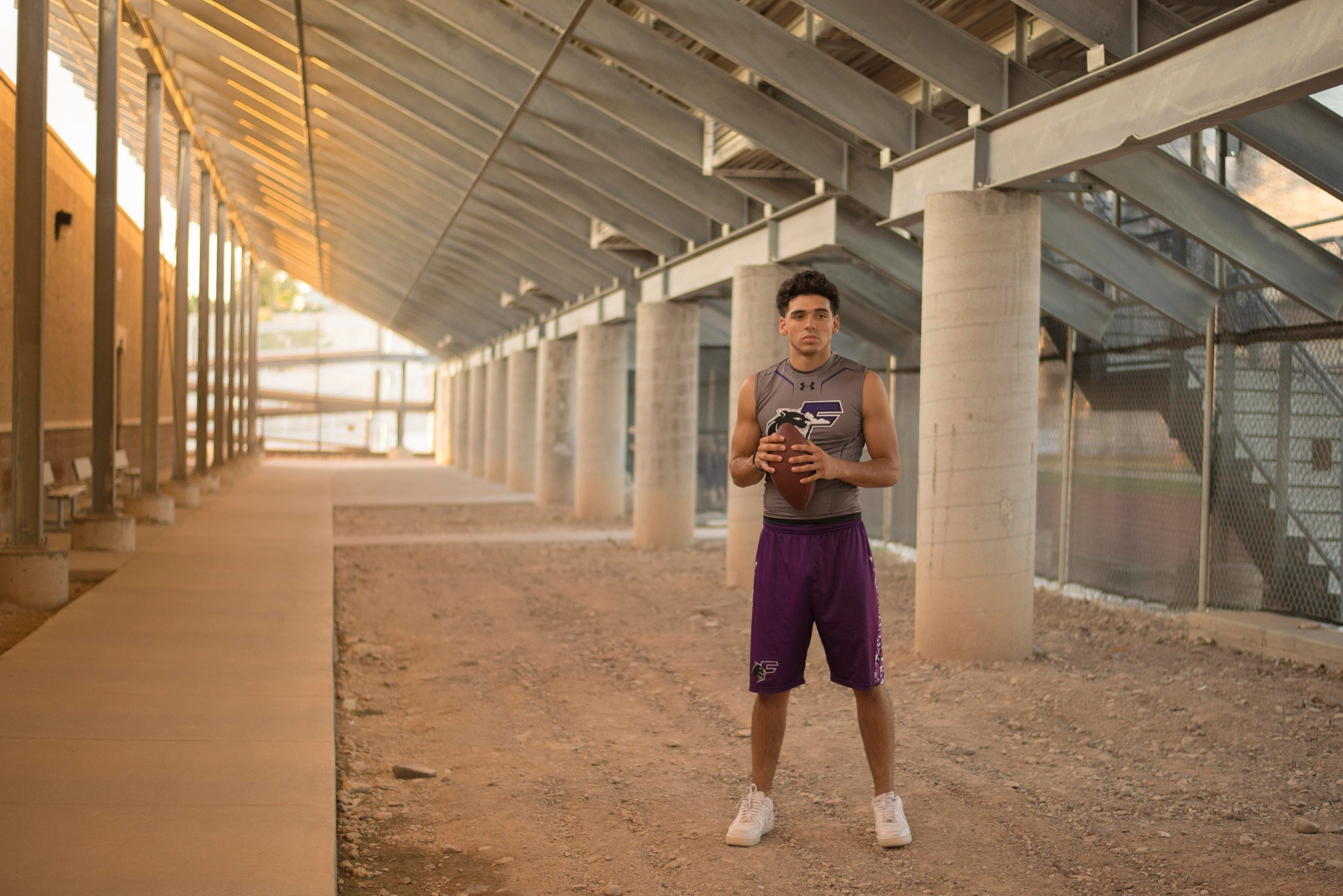 El Paso high school football senior portrait