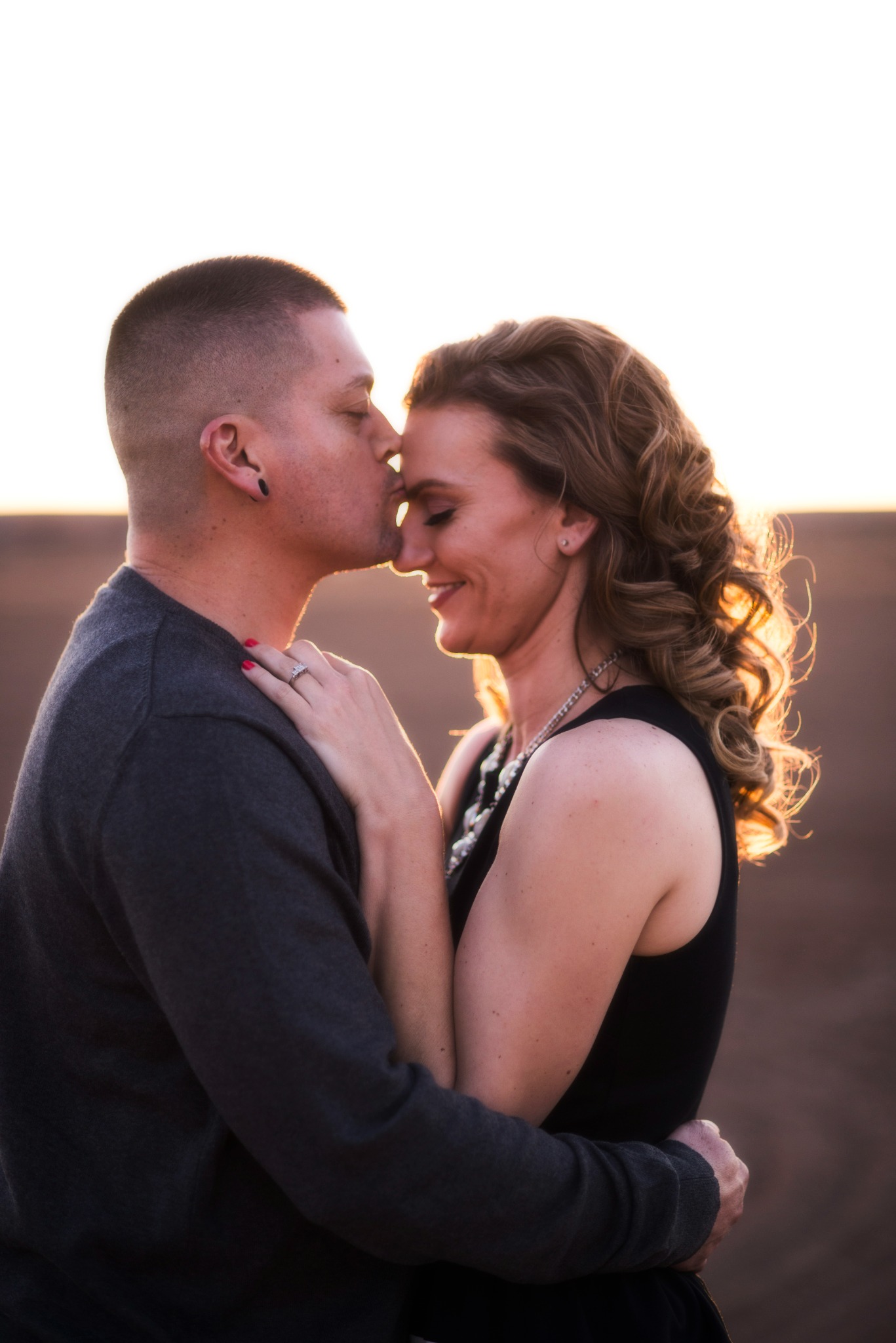 El Paso engagement portrait at golden hour